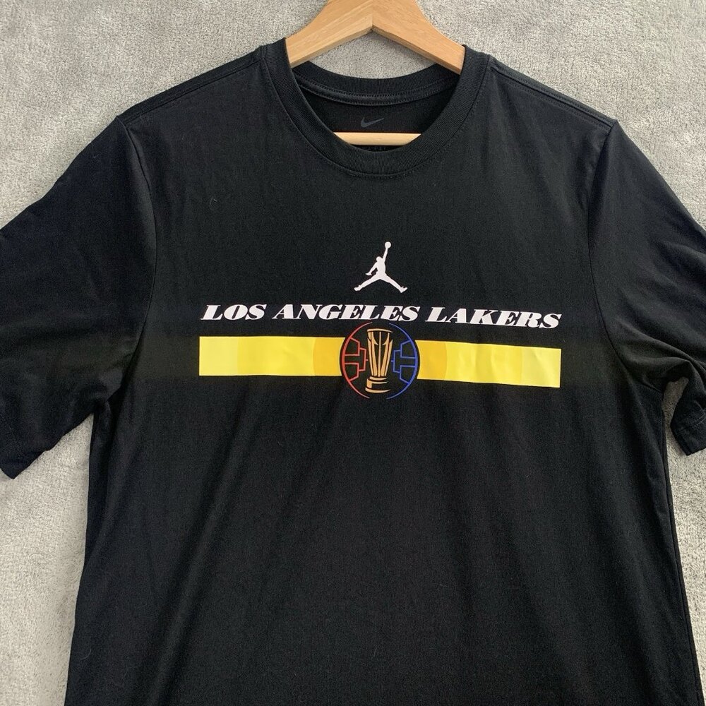 Nike Shirt Men Medium Tall Los Angeles Lakers Black NBA Cup In Season Tournament - Picture 4 of 9
